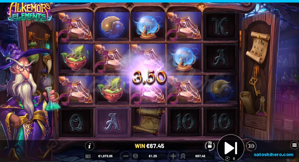 3.50 win figure over earth potion wilds with $67.45 win box
