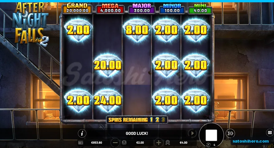 Eleven bonus diamonds locked with three respins remaining