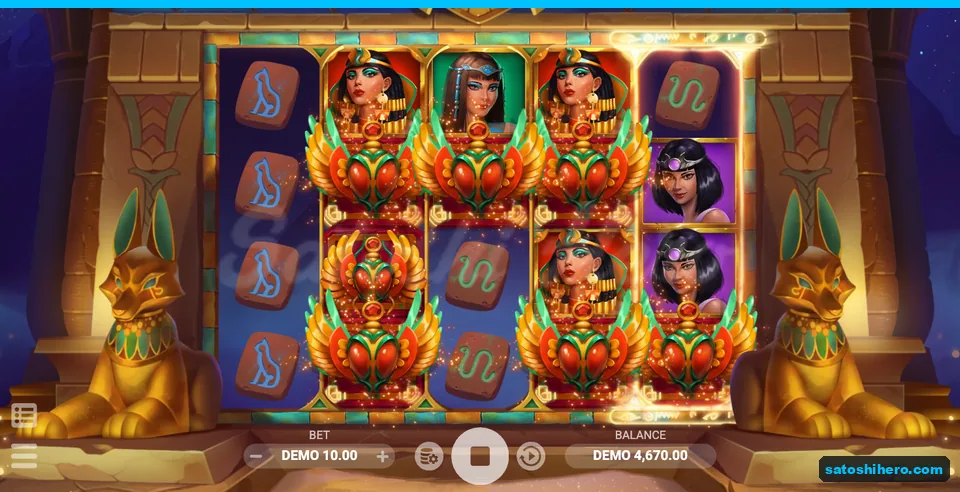 Most board positions covered by glowing sticky scarabs