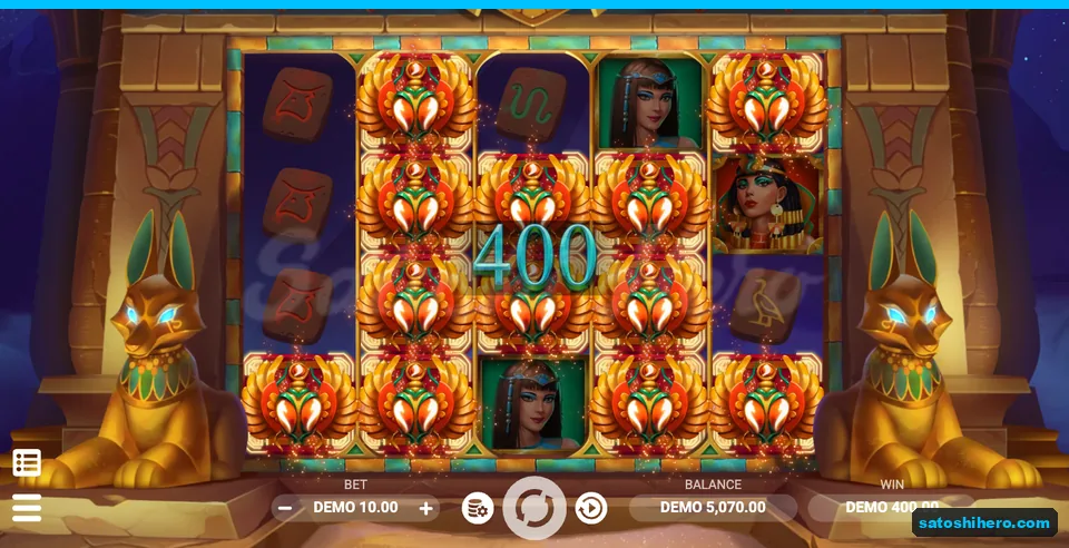 400.00 DEMO win displayed over packed Scatter board