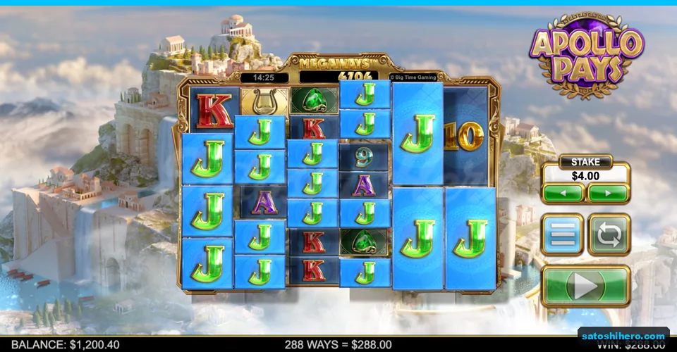 Winning jack positions highlighted across the reels