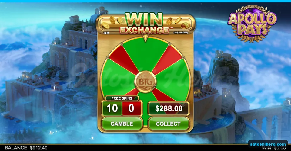 Win wheel open after a large hit