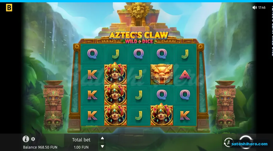 Screen showing settled jungle temple reels
