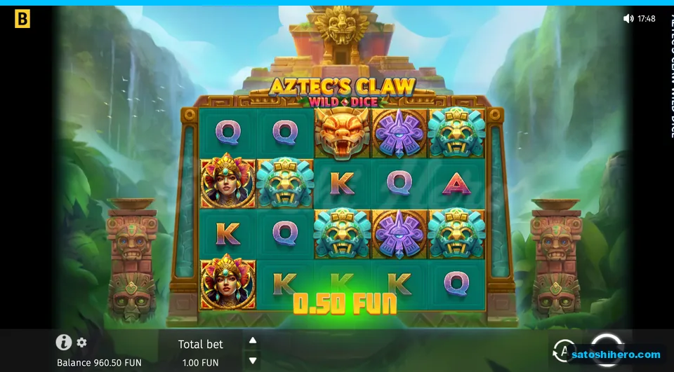 Screen showing lit K-symbol line win