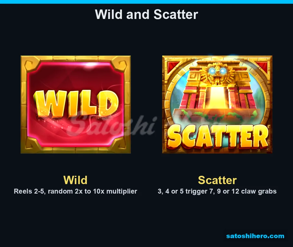 Info screen showing wild and scatter tiles