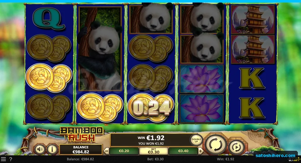 $1.92 win panel beside highlighted gold coin line