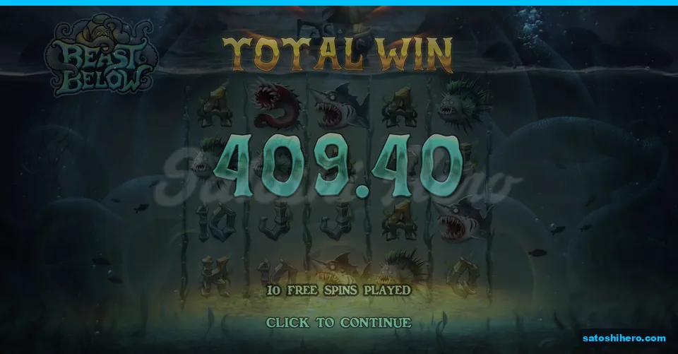 Total card shows $409.40 from ten spins