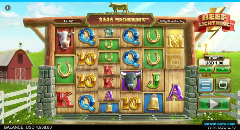 Six-reel grid showing $2.70 win field
