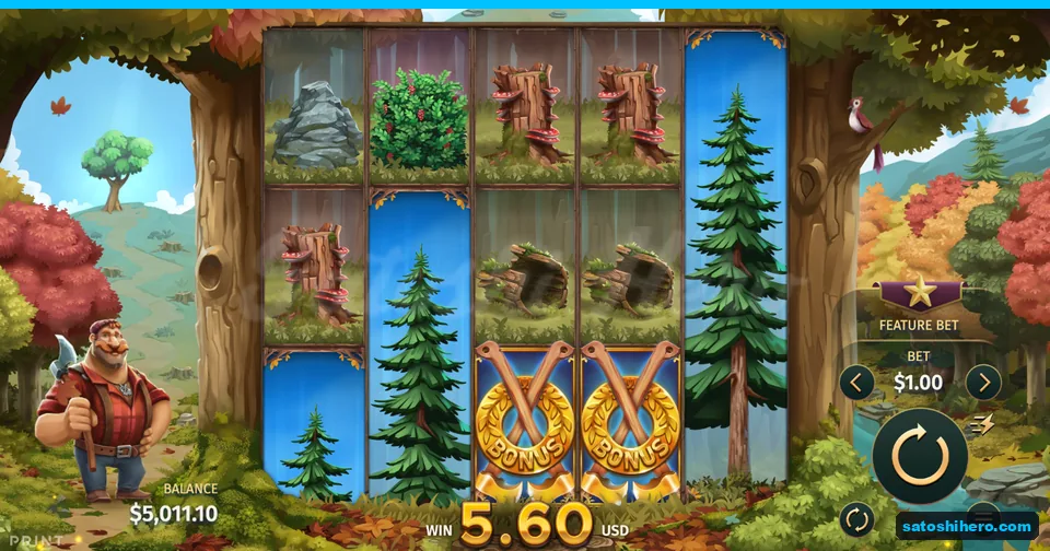 Third and fourth reels hold Bonus Wilds
