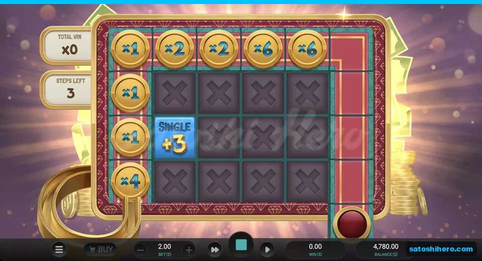 Coin track with x6 coin and enhancer