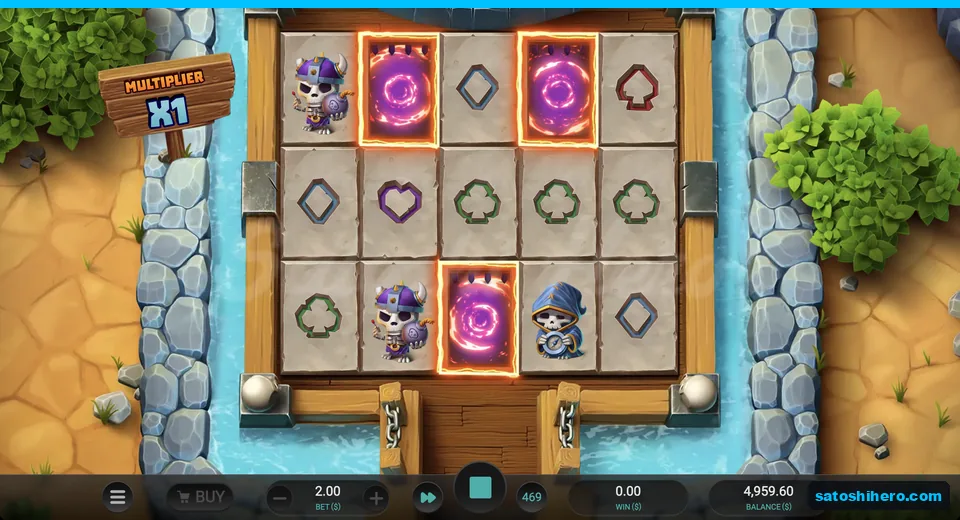 Three glowing Bonus symbols on middle reels