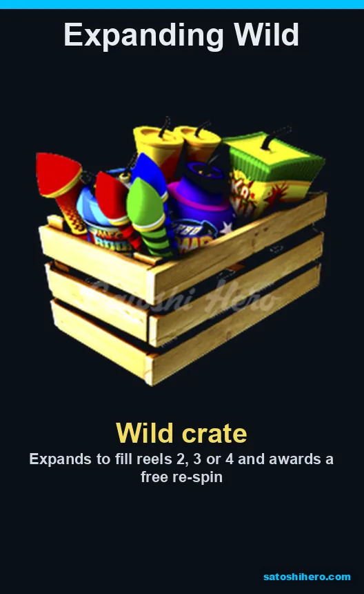 Wild crate shown packed with fireworks on the feature panel