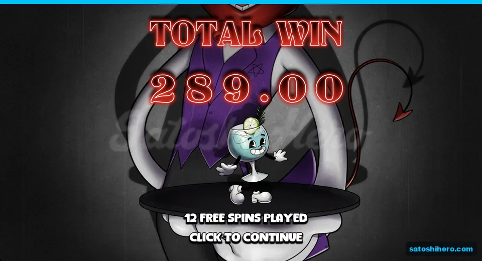 Total card shows 289 dollars from free spins
