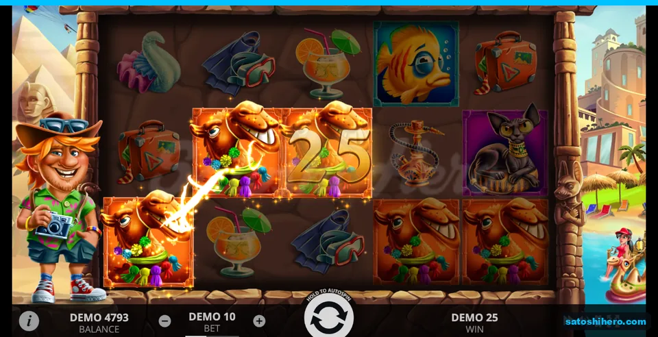 Three camels align with a 25 win counter
