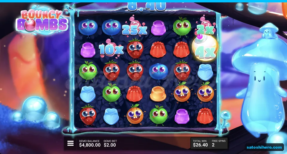 Four bombs sit across one grid