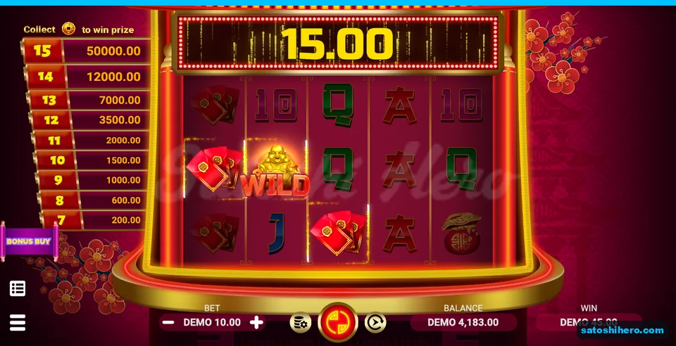 45.00 DEMO win with Wild and red envelopes