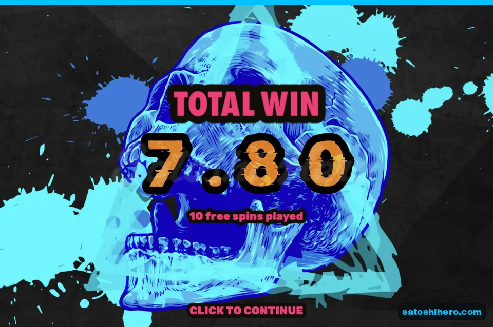 Total card shows $7.80 from free spins