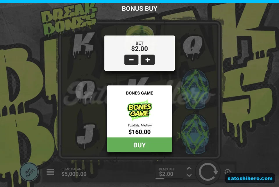 Bonus Buy menu lists $160.00 option