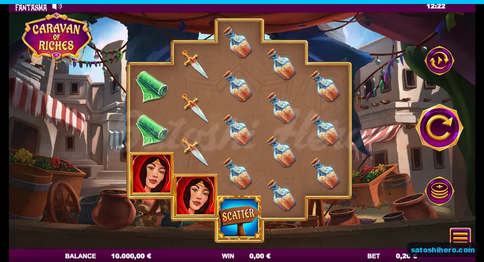 Fresh stepped grid settled with empty win counter