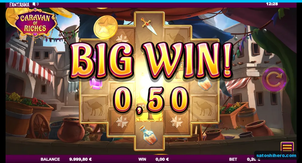 0.50 big win shown during first feature