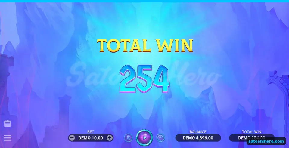 254 DEMO total win card after free spins