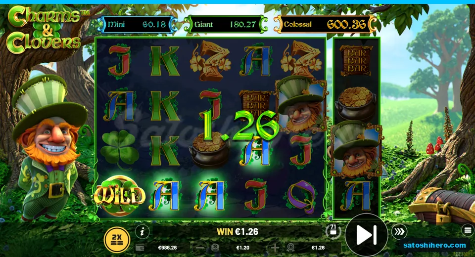 $1.26 line win with wild and aces