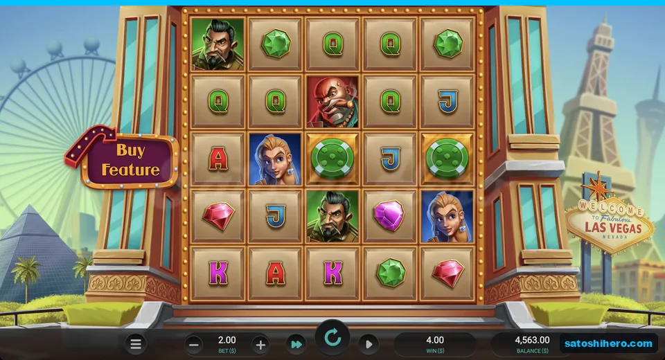 Green chips frame a $4.00 base win