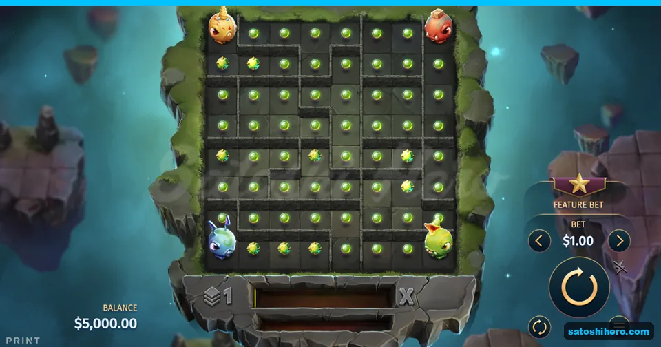 Five-reel grid settled before a spin