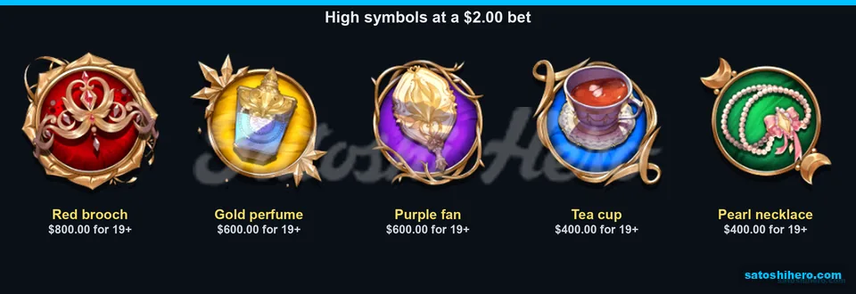 Brooch and premium symbols show top pays