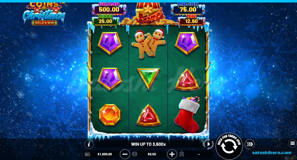 Settled board with jackpot plaques above