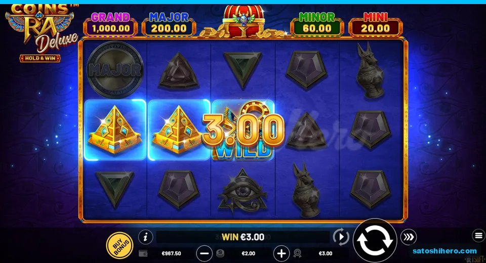 $3.00 win shown across first three reels