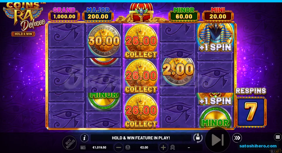 Nine respins with coins across nearly every position