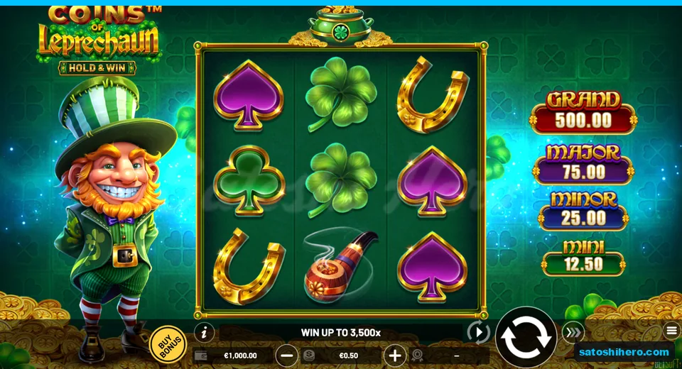 Settled 3x3 grid with green clover backdrop