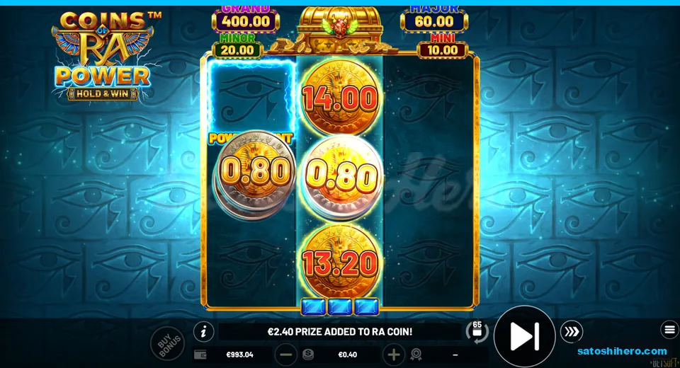 RA coins show 14.00 and 13.20