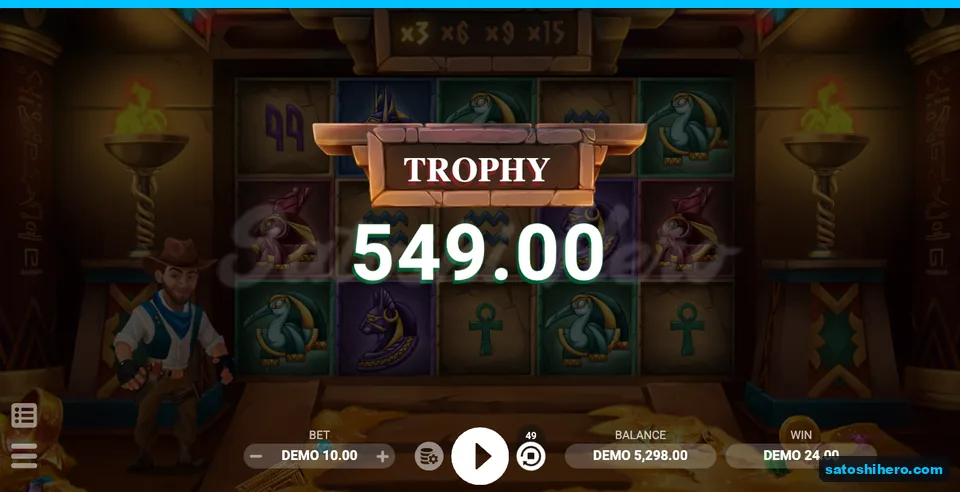 549.00 trophy total after 12 spins
