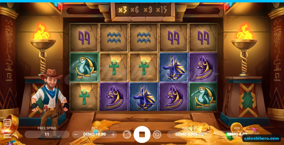 Eleven spins left with 6.00 DEMO running win