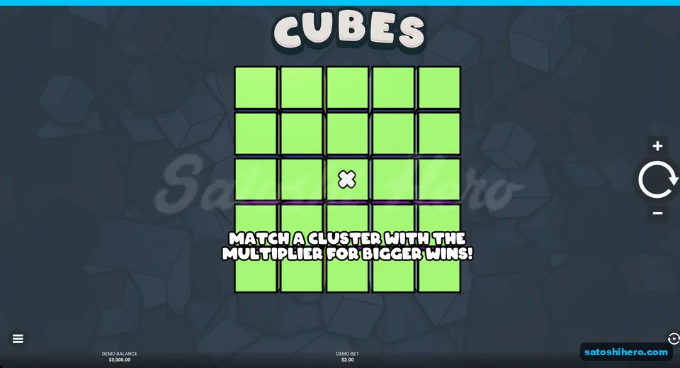 Starting grid shows centre multiplier cube