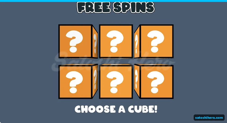 Orange question-mark cubes wait for selection