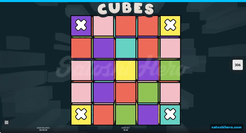 Coloured cube grid on dark teal backdrop