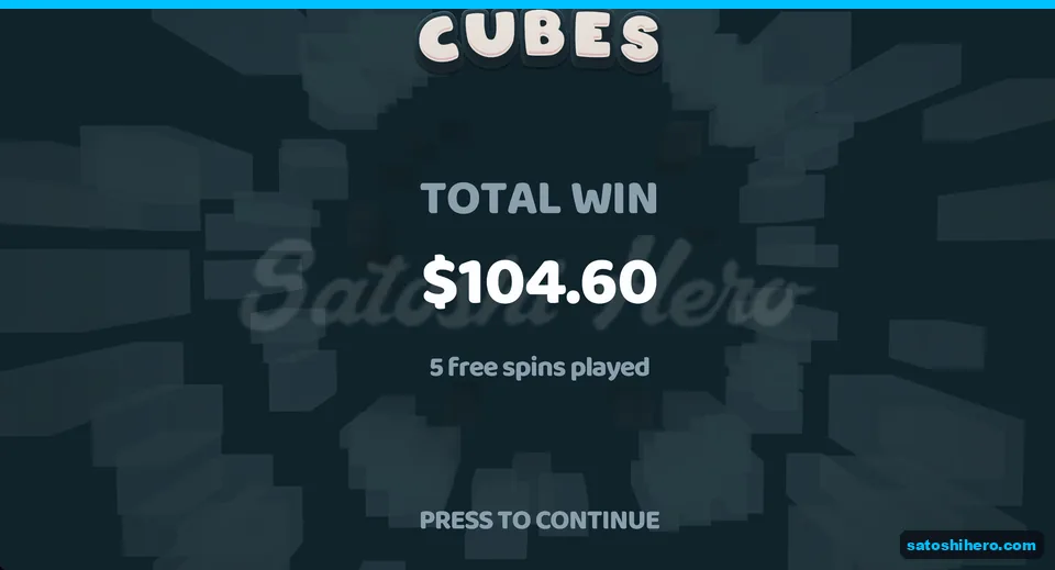 Total win card showing $104.60