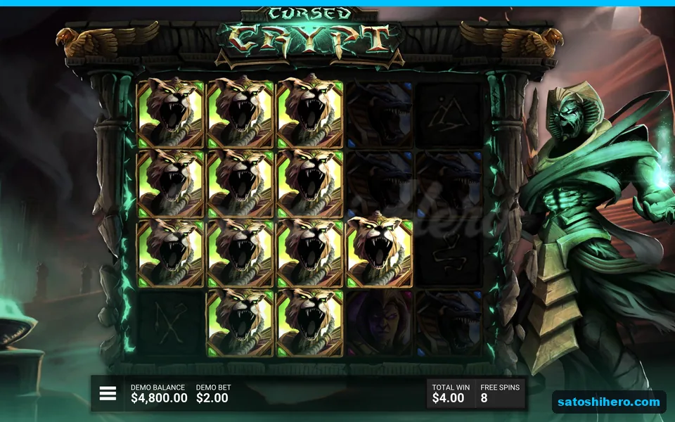 Lion warriors fill three cursed columns