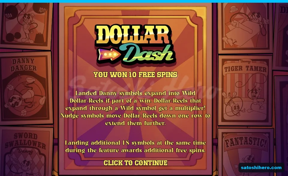 Intro card awards ten free spins