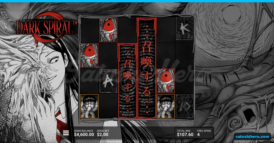 Sticky scrolls sit between red eye symbols