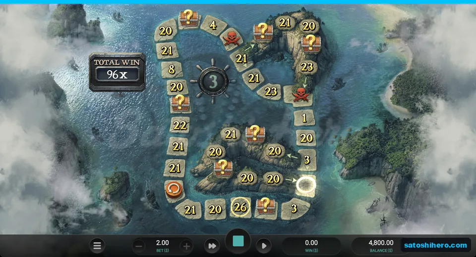 Raised map tiles show 96x total
