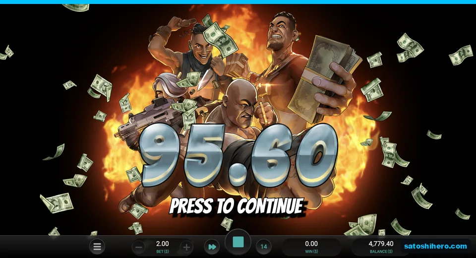 Collect screen shows a 95.60 dollar payout