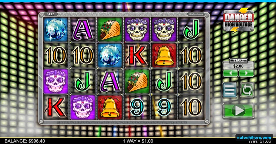 Six reels show three skulls and $1.00 win