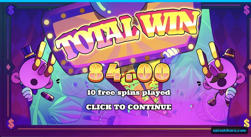 Total card shows $84 from bought spins