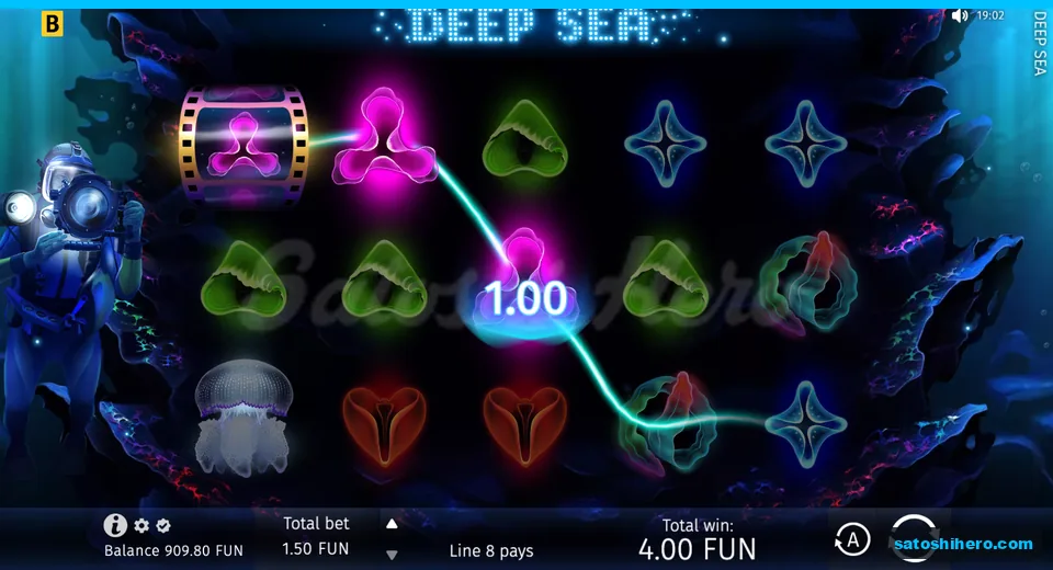 Win screen with Wild and coral symbols