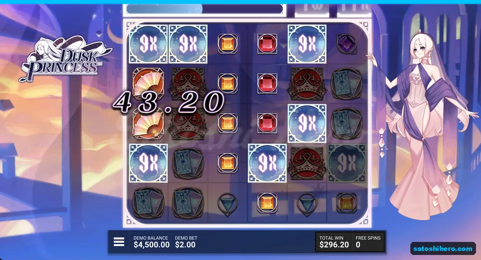 Seven 9x Wilds with $43.20 spin win