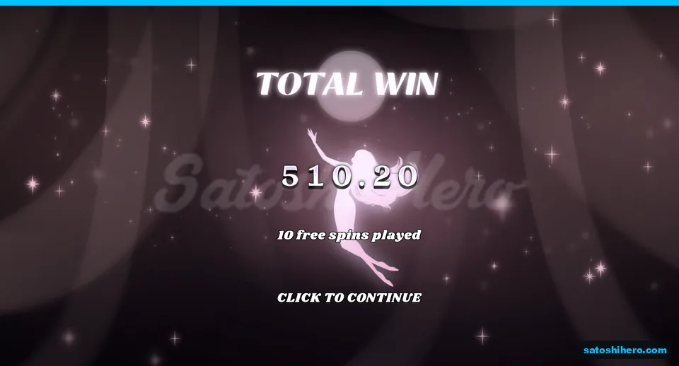 Total card showing $510.20 from free spins